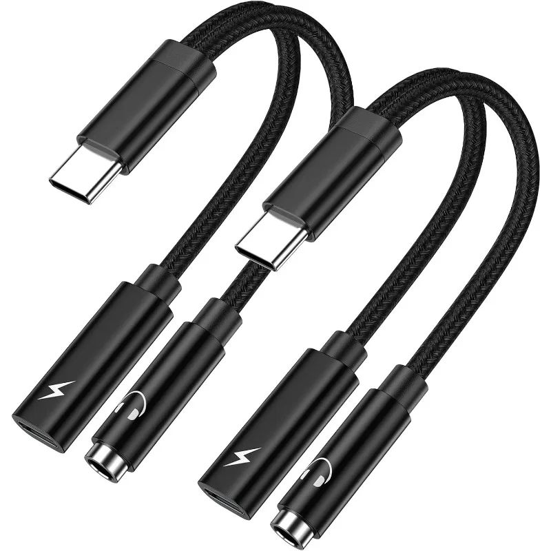 USB C to 3.5mm Headphone and Charger Adapter for Samsung Galaxy A17 A56 A55 A35 S26 S25 S24 Ultra A16 A15 ios 17,