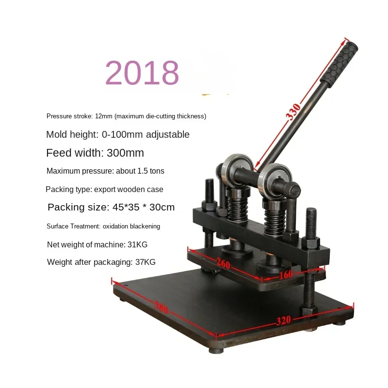 

New Electric AManual Die Cutting Machine Small Press Knife Die Punching Machine Cloth Cutting Leather Cutting Machine Di