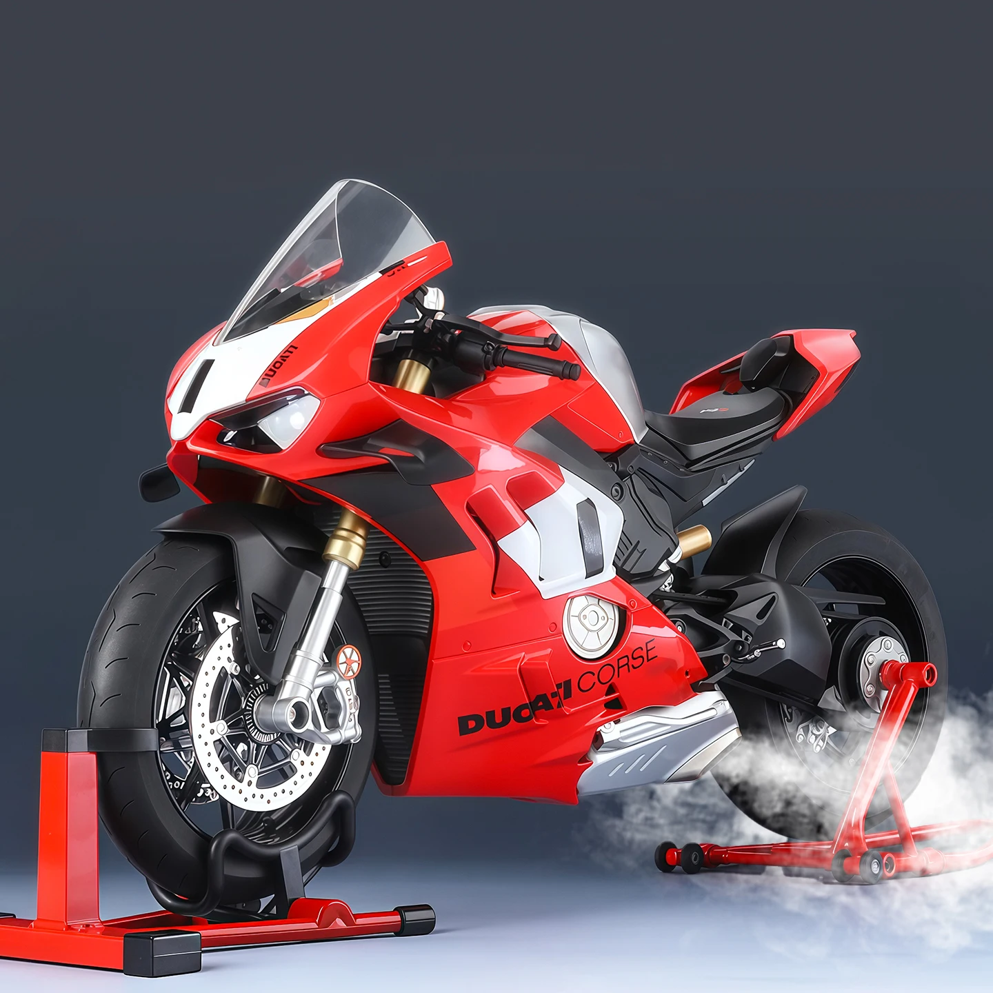 

Spray 1:6 Ducatii Racing V4R Motorcycle Simulation Sound Light Fast And Furious Kid Gift Collection value Display