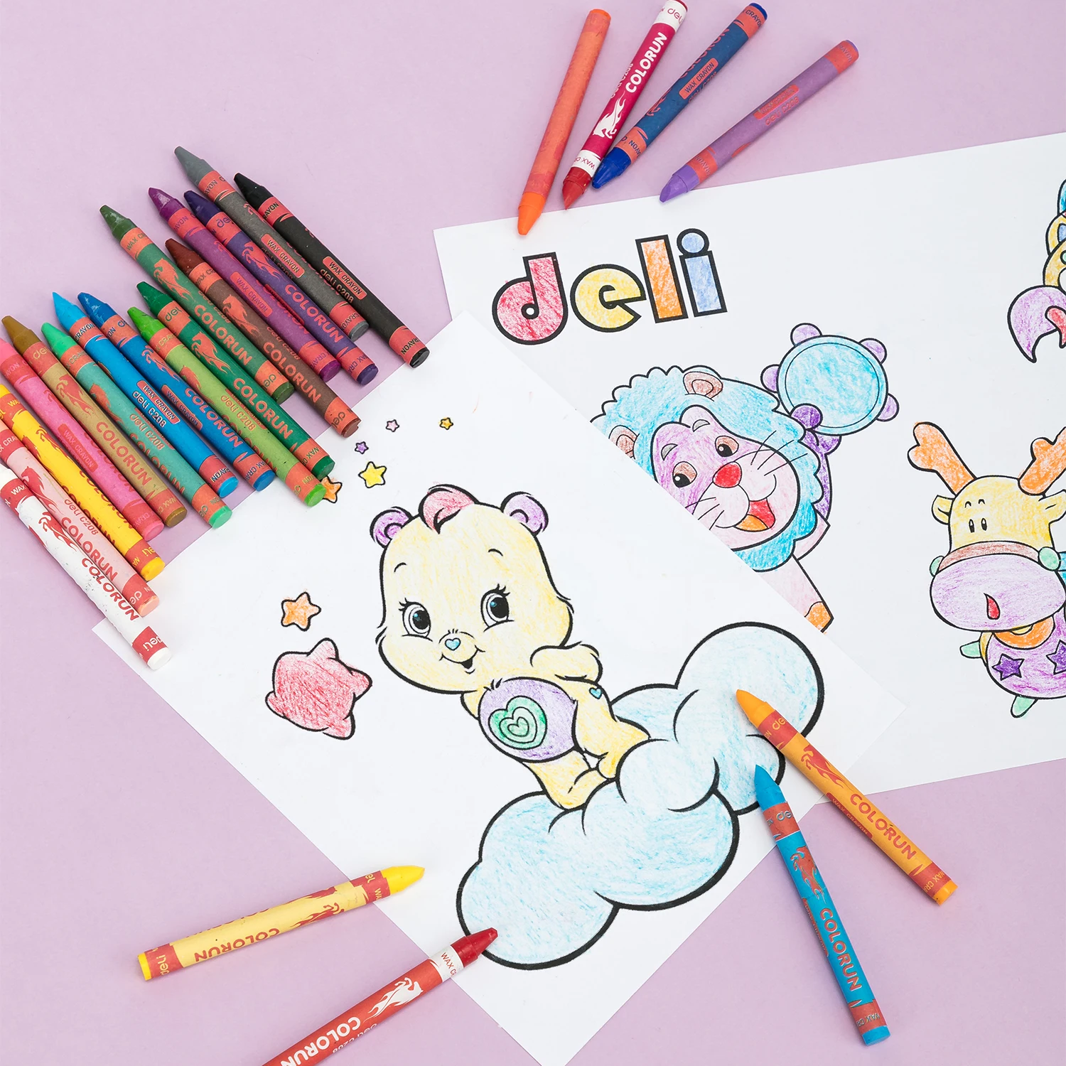 Handmade Wax Crayon Set, Não tóxico, 12pcs