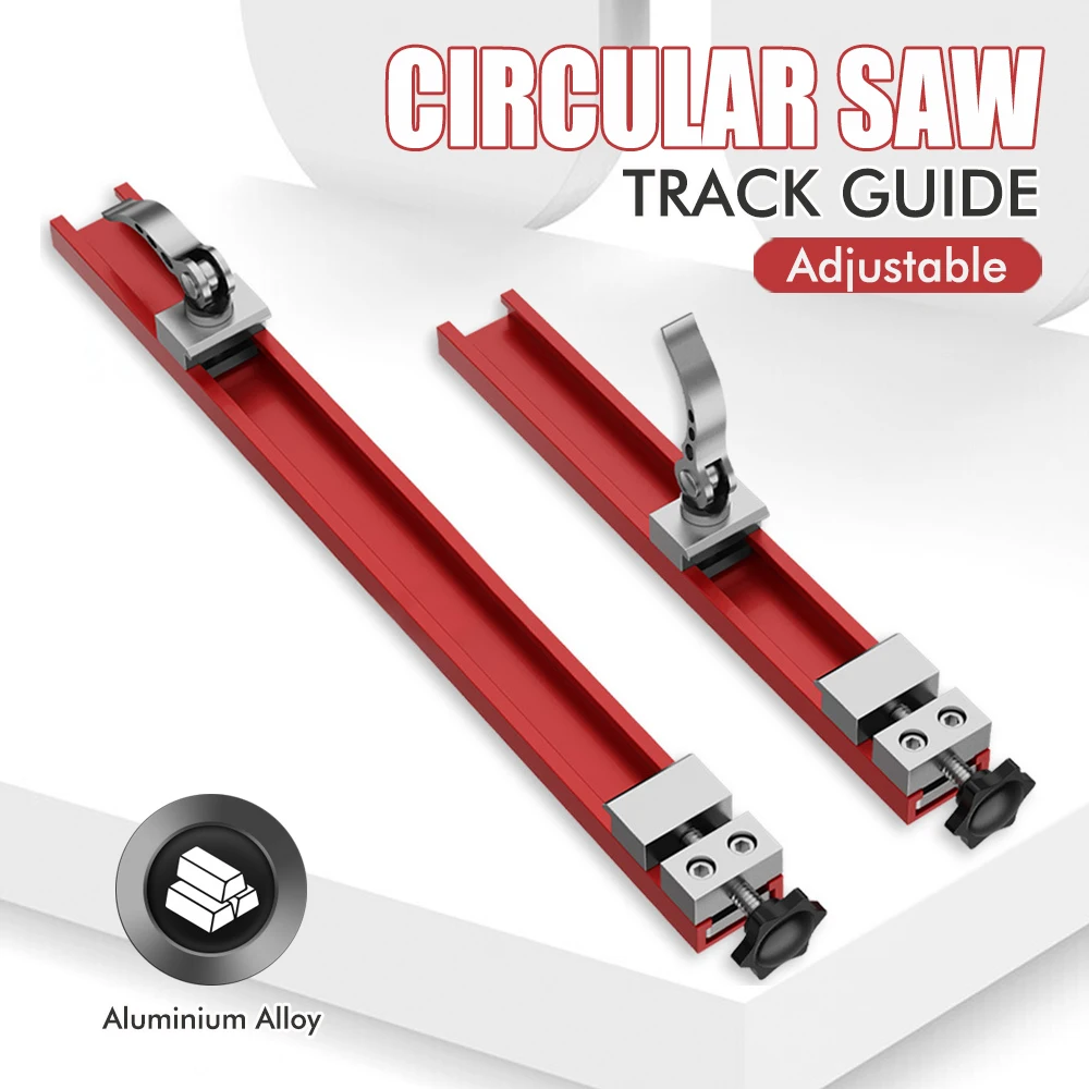 

24/36cm Circular Saw Track Guide Adjustable Aluminum Alloy Cutting Machine Cushion Base Plate for Woodworking Cutting or Milling