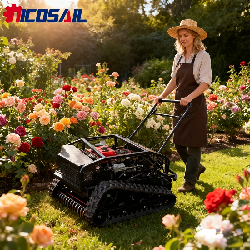 

Эффективная садовая косилка для вездехода, высота резки 10-150 мм, настройка гусеничного автомобиля с дистанционным управлением для продажи