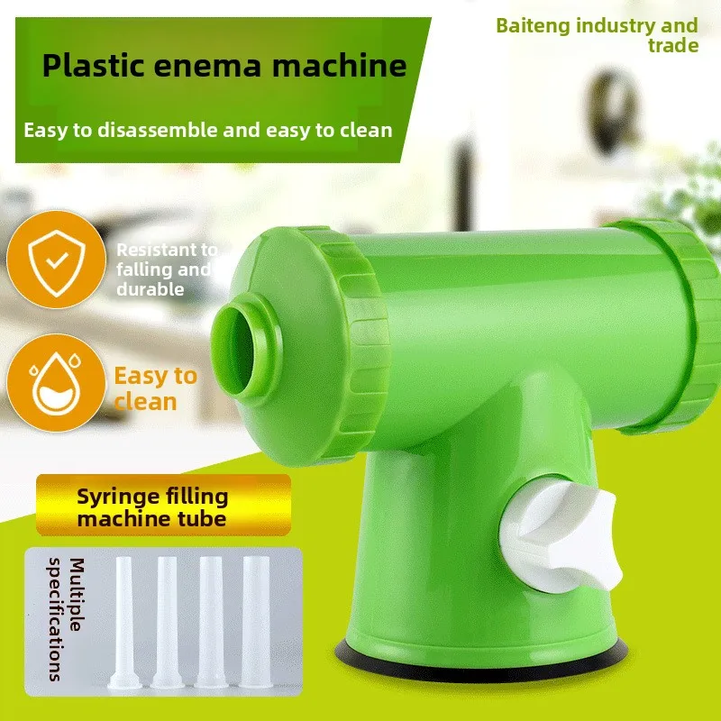 

2-piece Manual Plastic Household Sausage Stuffer for Casing Filling of Beef, Mutton and Pork Intestines