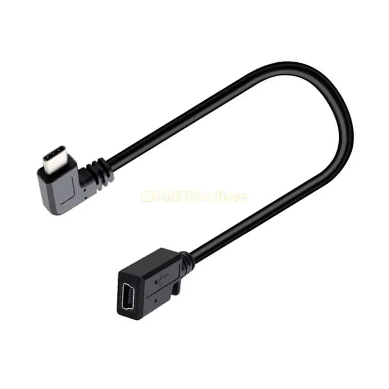 F62C 480 ميجابت في الثانية سلك بيانات للهواتف محول سلك كابل USB 5Pin أنثى إلى النوع C ذكر #4