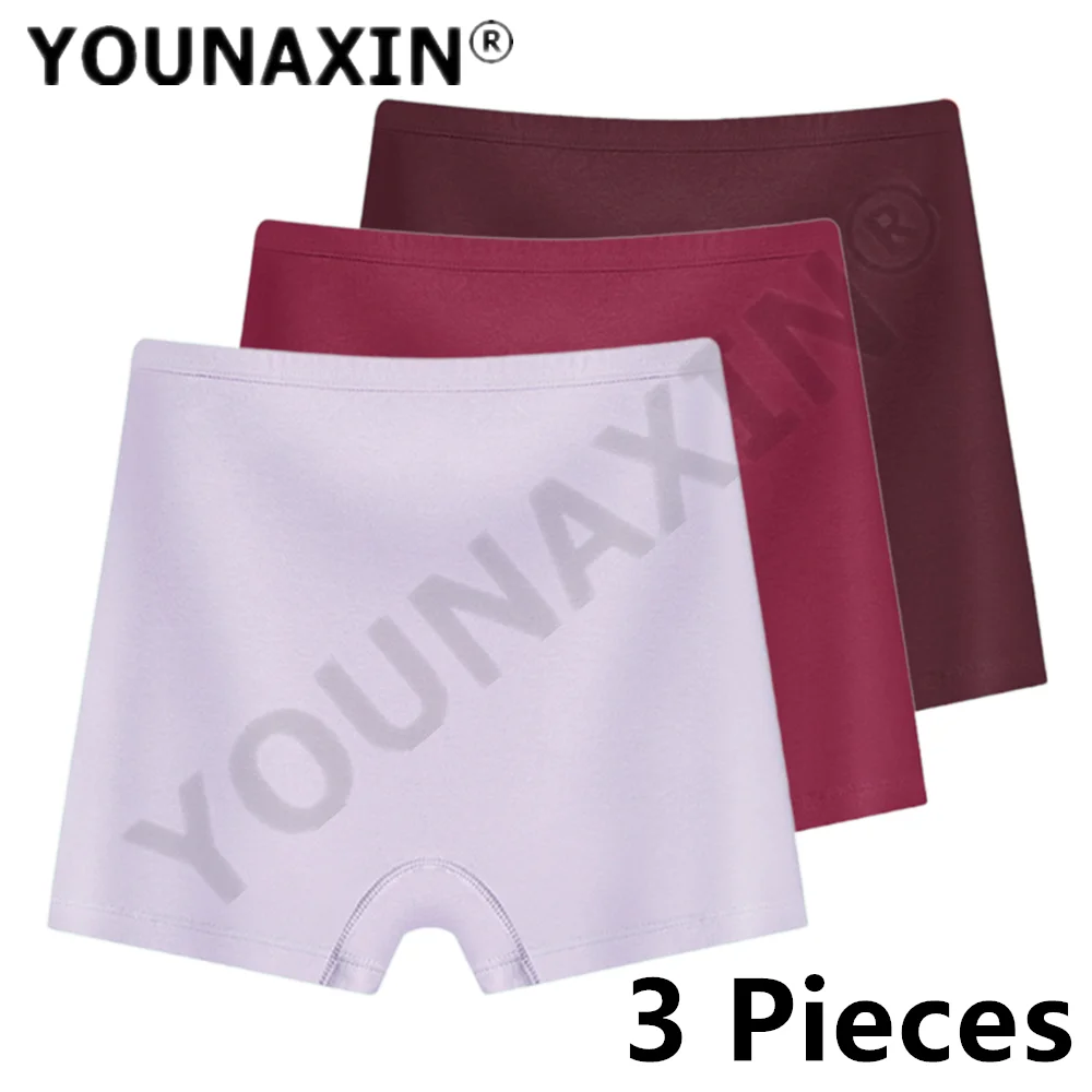 

3 Pieces Women's Boxers Briefs Big Size Lingerie Cotton Undies Underwear Breathable Large Panties XL 2XL 3XL 4XL 5XL 6XL