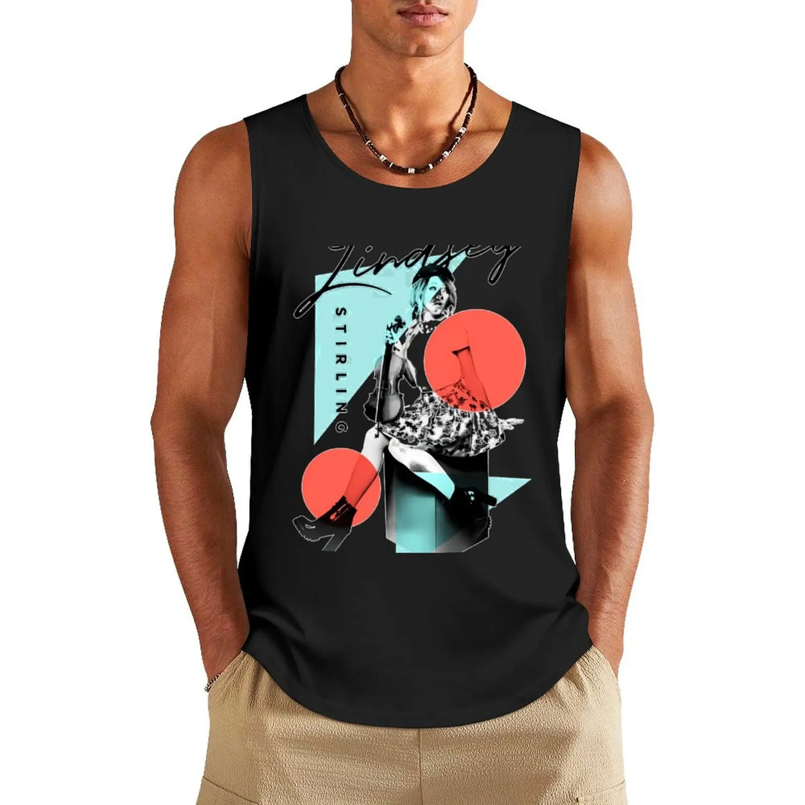 LINDSEY STIRLING Tank Top t-shirts for men Gym t-shirt man Man sleeveless shirt Men's gym t-shirt