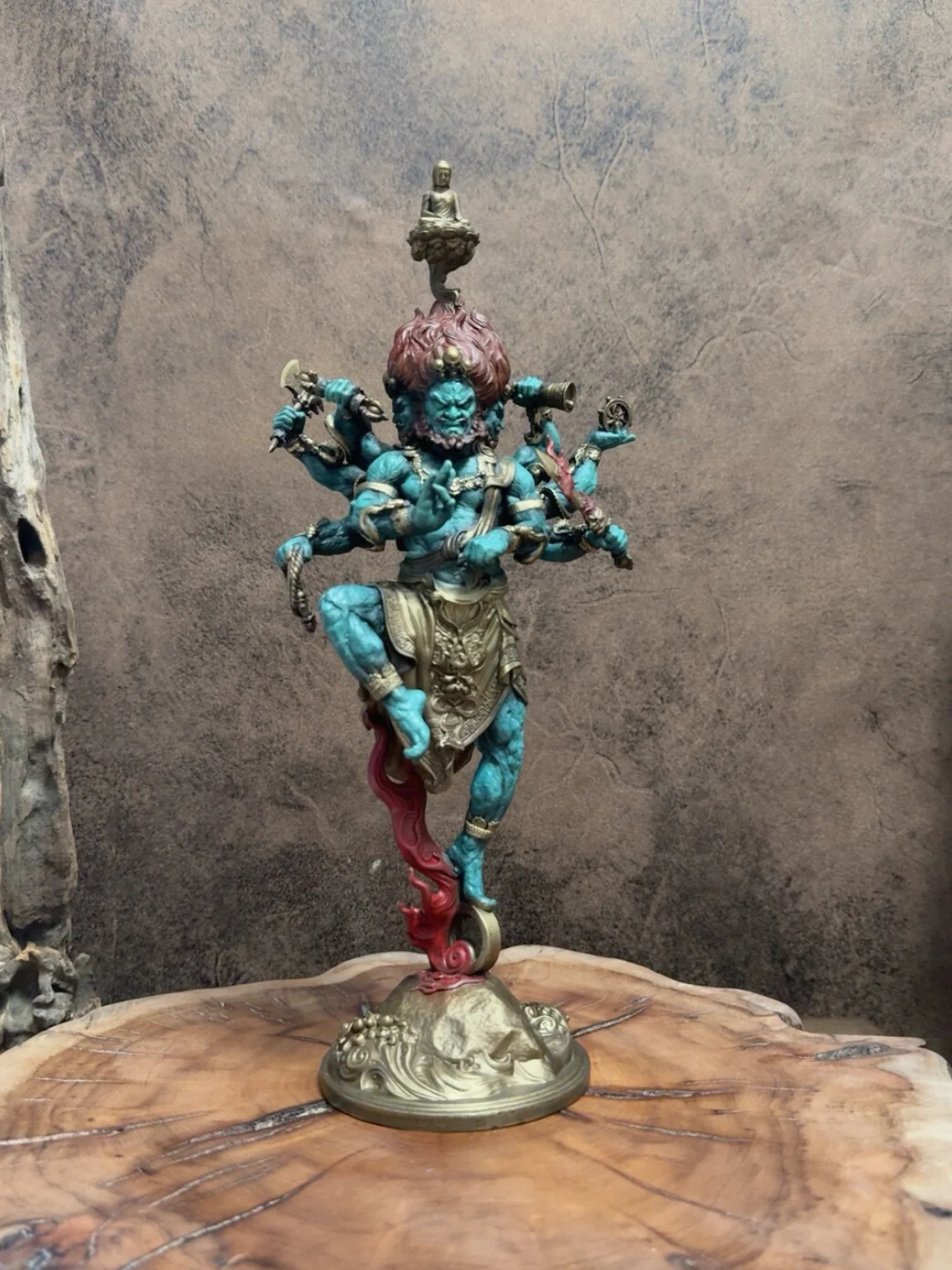 HOME Room BAR Alter decorative Buddha ornament Guardian Deity TOP Powerful lucky bronze sculpture exorcism Ucchusma Vajra