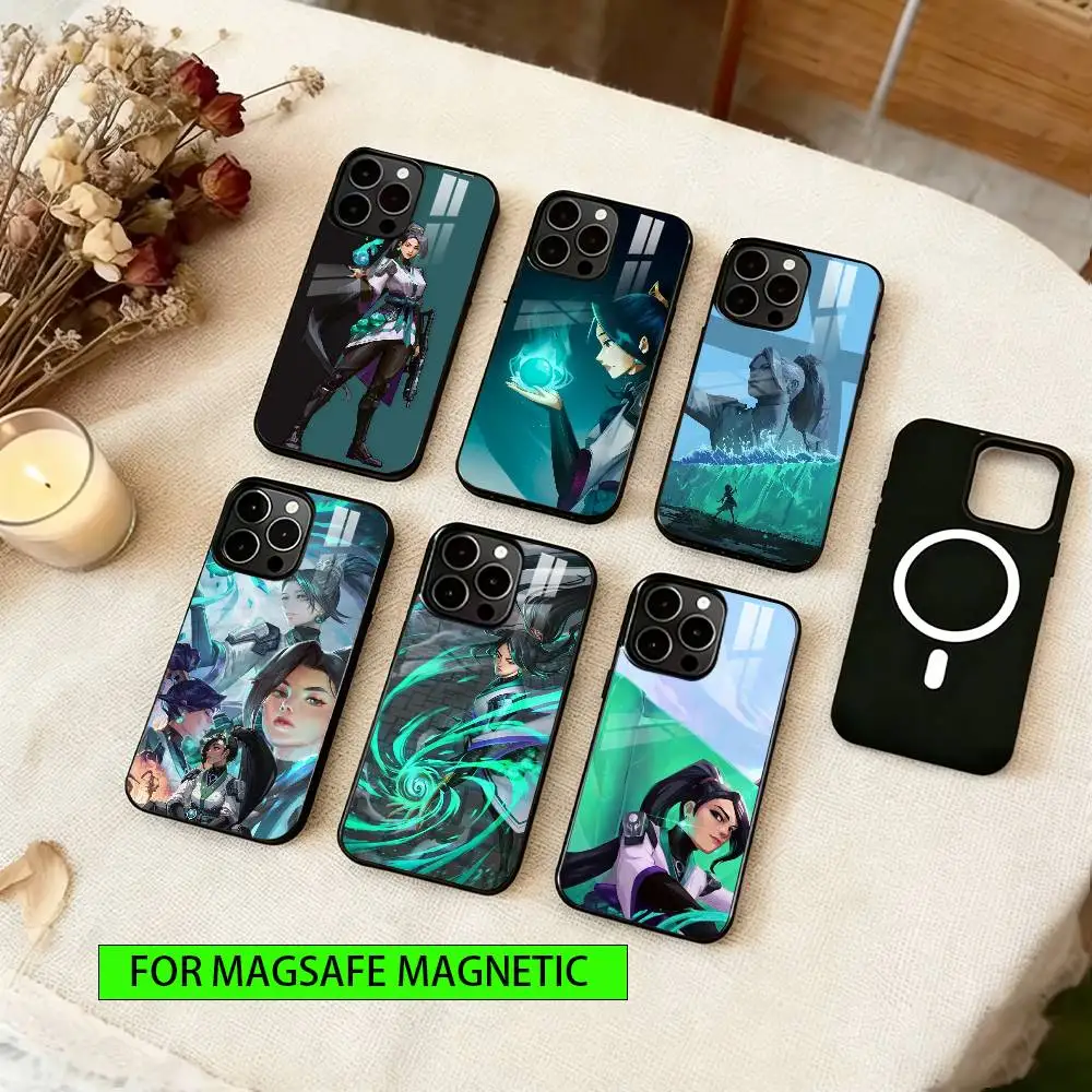 

Wei Lingying Valorant Phone Case For iPhone17,16,15,14,13,12,11 Plus,Pro Magnetic For Magsafe Wireless Charging