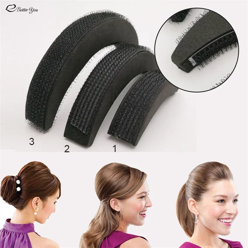 3pcs/set Crescent Shaped Fluffy Hair Clip Princess Head Bangs Raised Cushion Disheveled HairShape HairCushion Hair1 Cushion