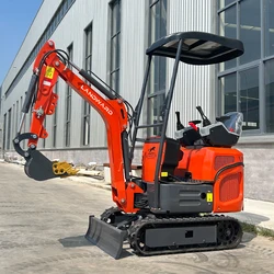 Excavadora diésel de alta calidad Euro 5, máquina de enbolsado de goma pequeña de 1,2 toneladas, 1000 KG, miniexcavadora doméstica personalizada, gran oferta