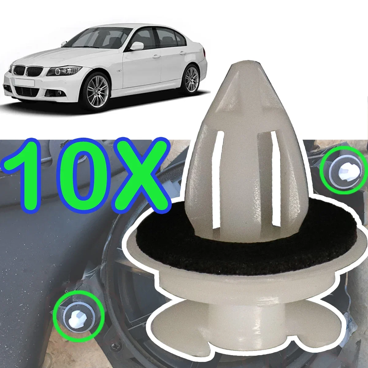 10X For BMW 3 Series F30 F31 F35 F80 Front Rear Interior Plastic Trim Clips Door Card Panel Boot Dashboard Bumper Fascia Lining