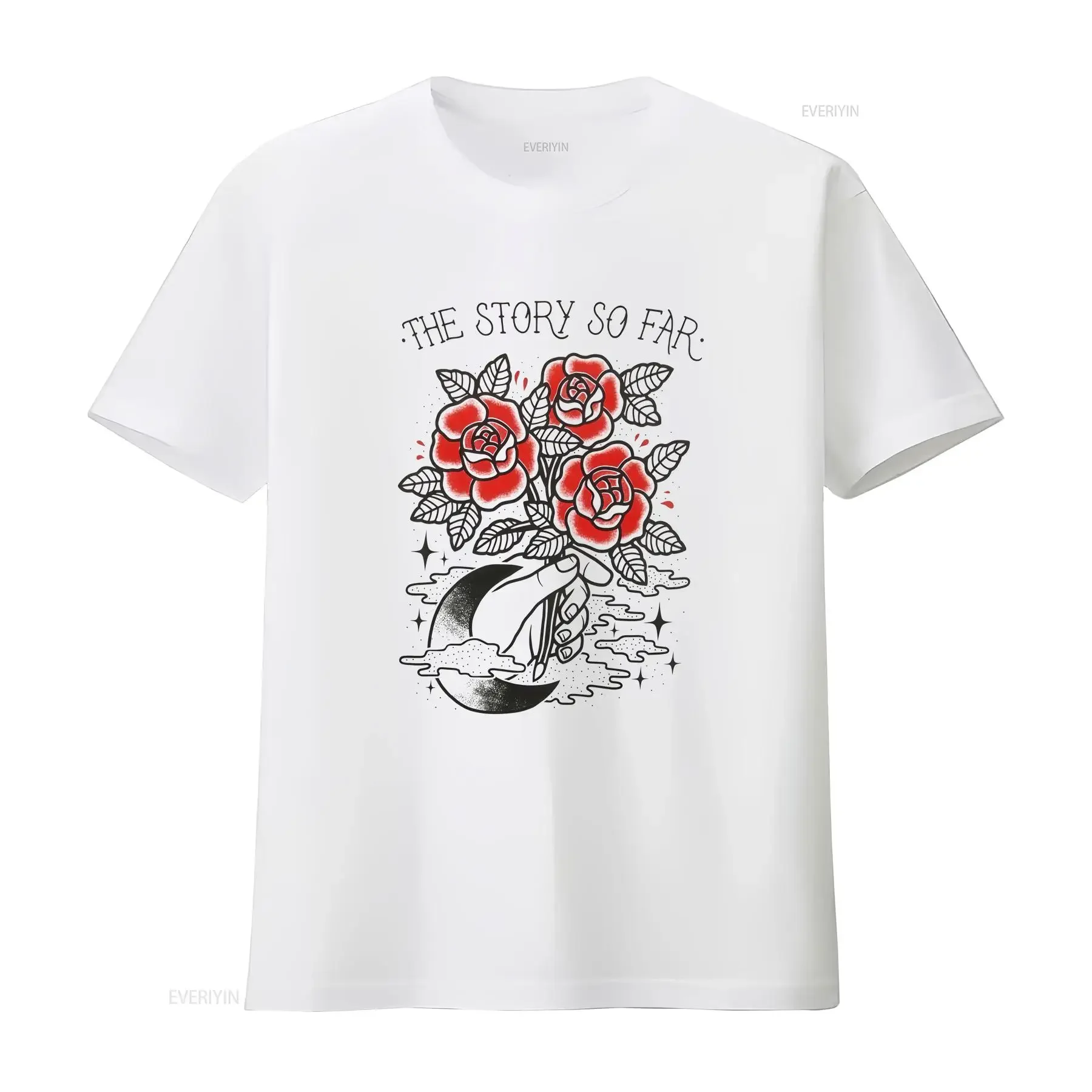 T-shirt blanc The Story So Far, toutes tailles, NI437, vintage, délavé, décontracté, légèrement polyvalent, élégant, respirant, homme