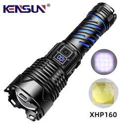 Upgrade XHP160 Super Bright Lantern High Power LED Flashlight Strong Light Tactical Torch USB Rechargeable Outdoor Camping Lamp