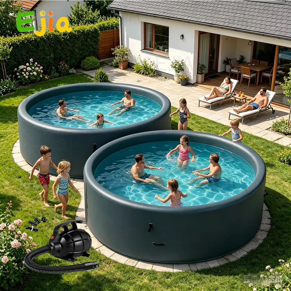 Piscina Inflable Portátil Grande para Familias, Piscina DWF para Exteriores, Piscina Inflable Reforzada para Niños y Adultos