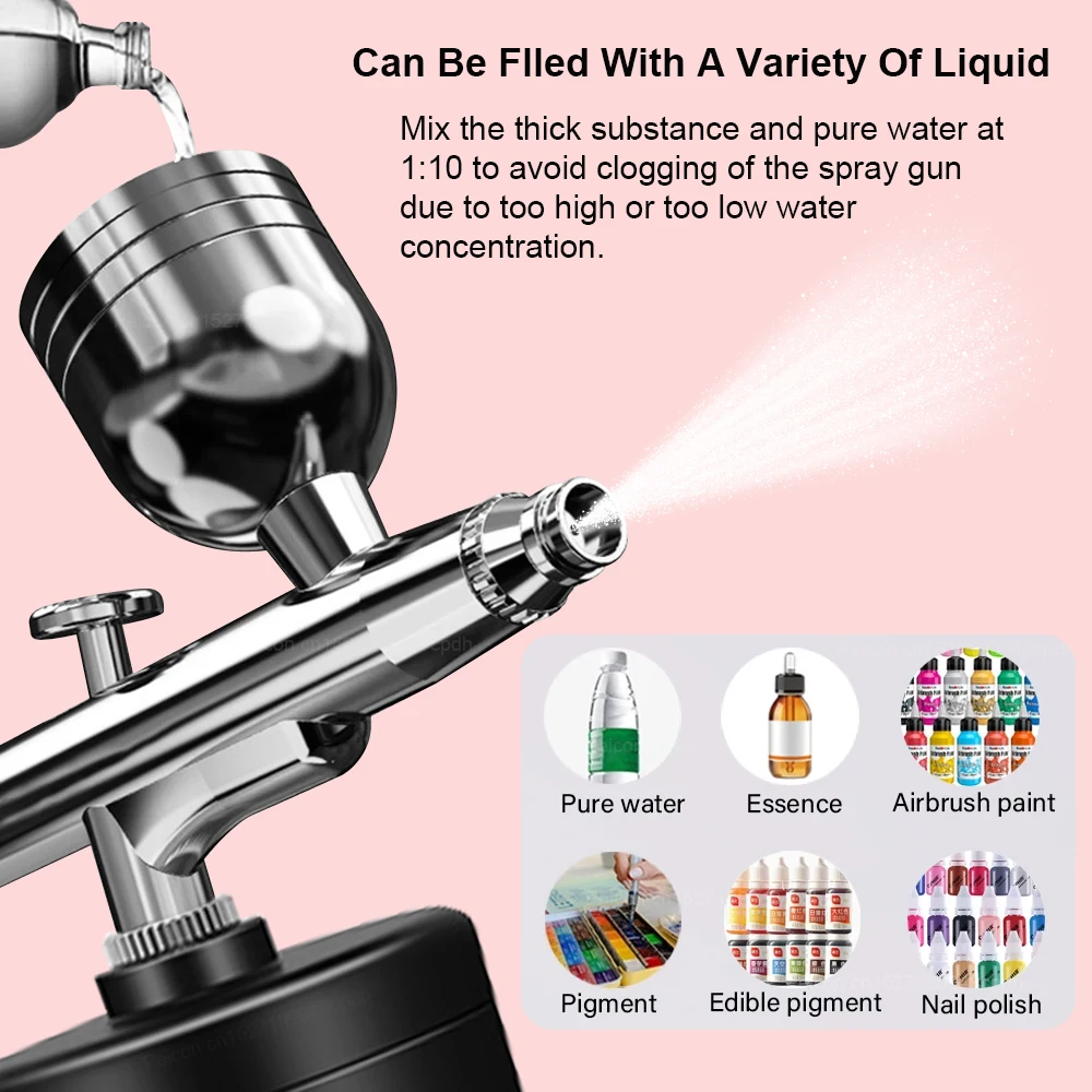 Airbrush mit Kompressor, Airbrush-Malerei, Mini-Spritzpistole zum Malen, kabellose Lackierpistole, Airbrush-Set mit Kompressor-Spritzpistole