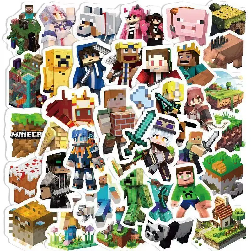 100 My World Sticker Games DIY Phone Cases Handbooks Luggage Diaries Albums Stickers Cartoon Stickers Gifts view 4