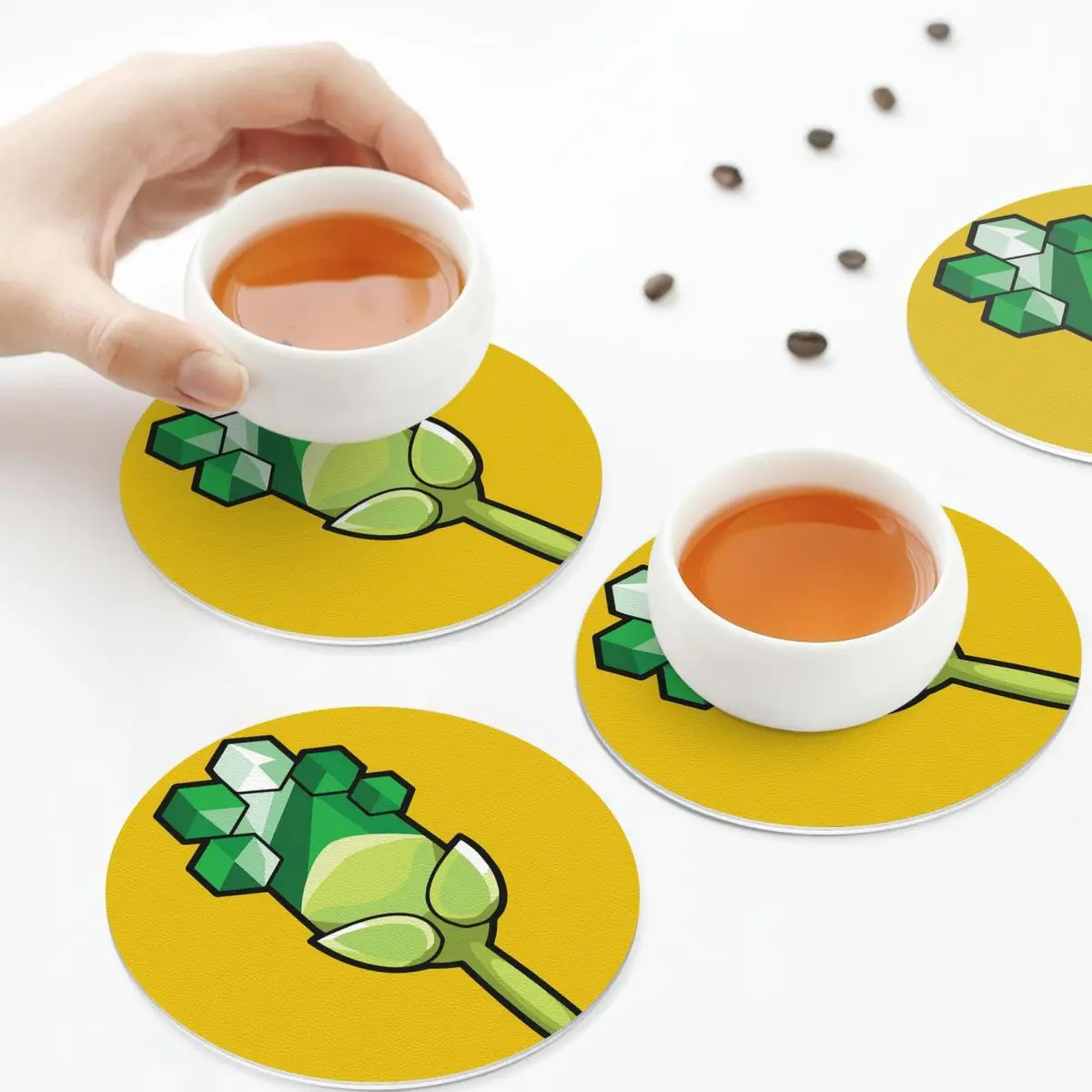 

Подставки для значков Kanto Earth, кожаные салфетки, водонепроницаемые изоляционные кофейные коврики для дома, кухни, обеденные подушечки, набор из 4 шт.