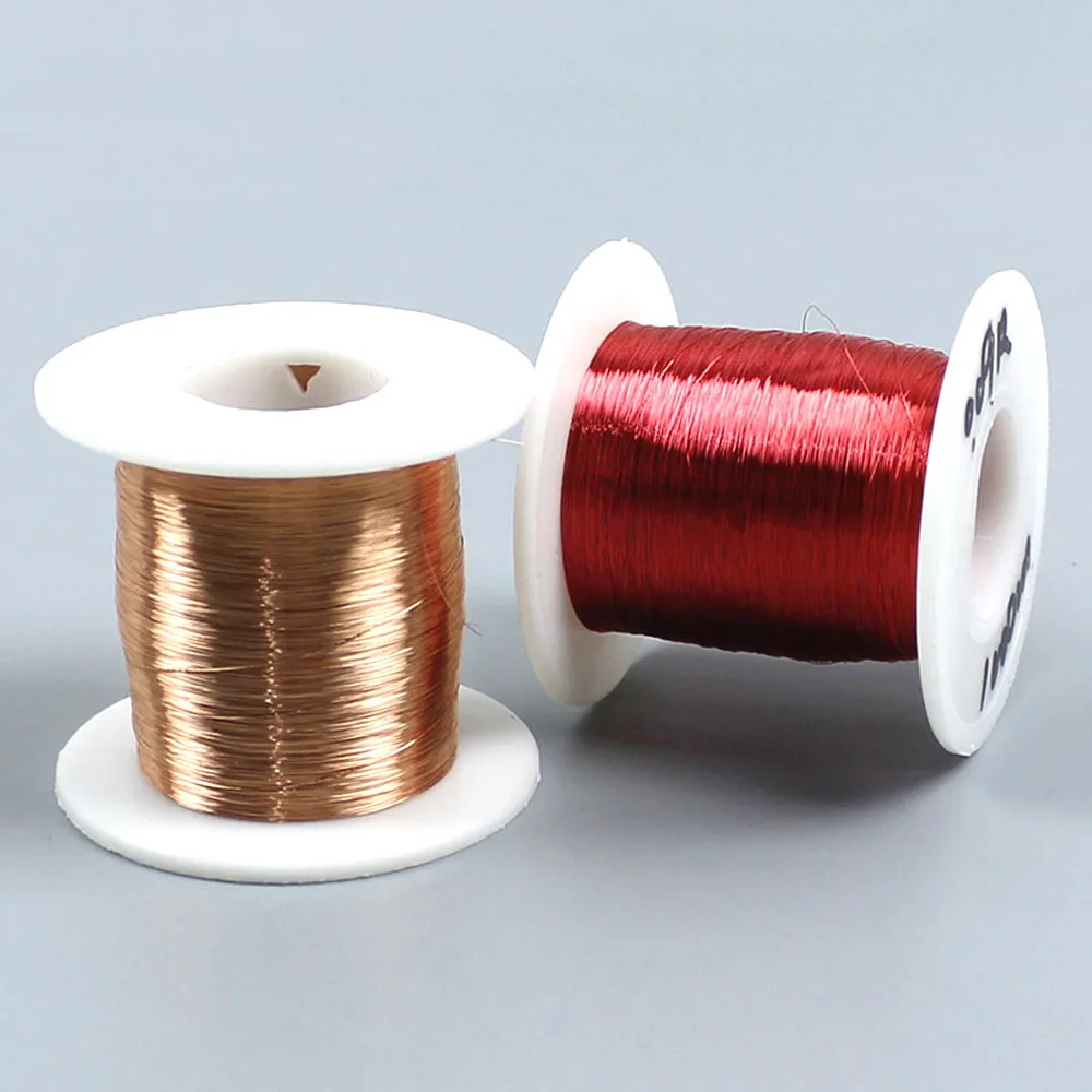 

1piece QA-1-155 0.09mm Polyurethane Enameled Wire Red Gold Copper Round Winding Wire 1000m