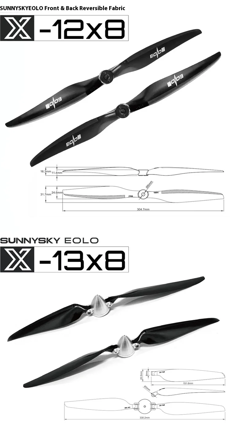Langyu Eolo Hochleistungspropeller 10-16 Zoll Durchmesser Geeignet für ferngesteuerte Flugzeuge mit festen Flügeln 1 Stück pro Packung – Detail 12