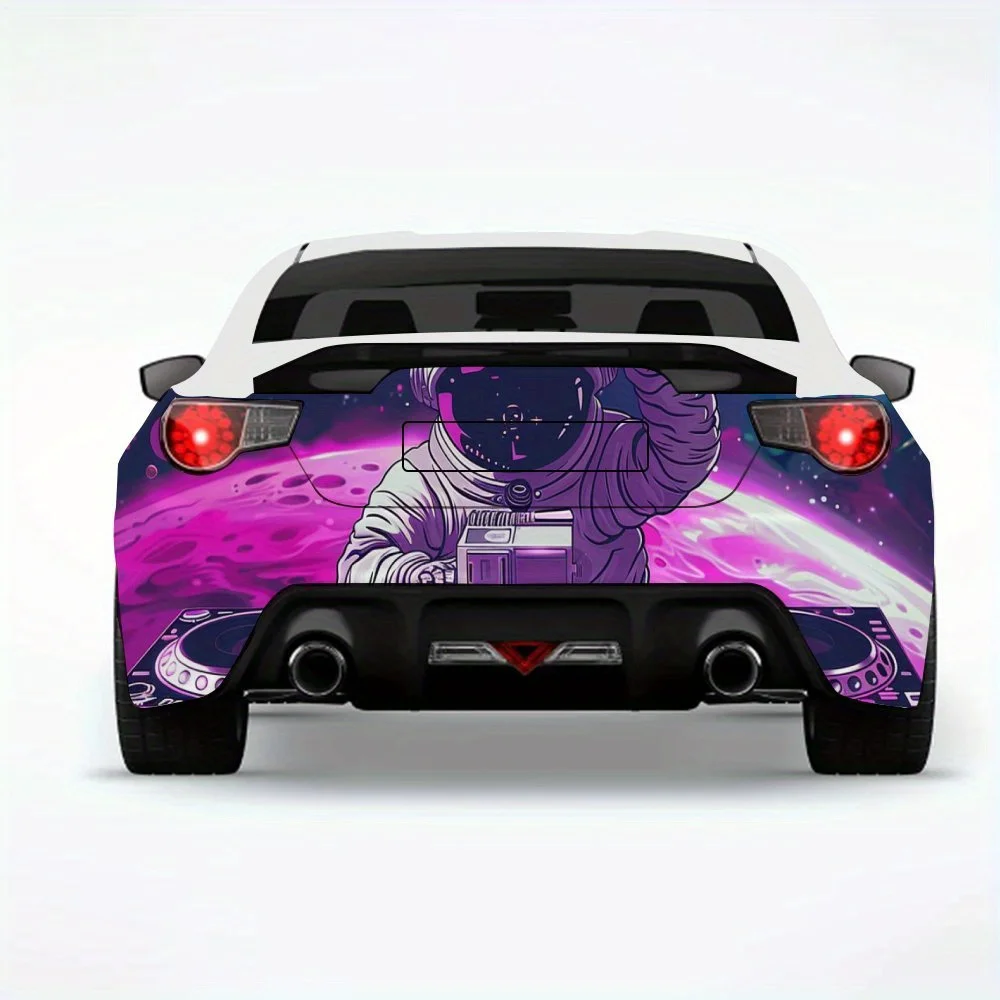 

Space DJ Astronaut Fun Car StickerVinyl Decal for Car Rear, Waterproof Self-Adhesive Vinyl Stickers for Vehicle Tail & Bumper, D