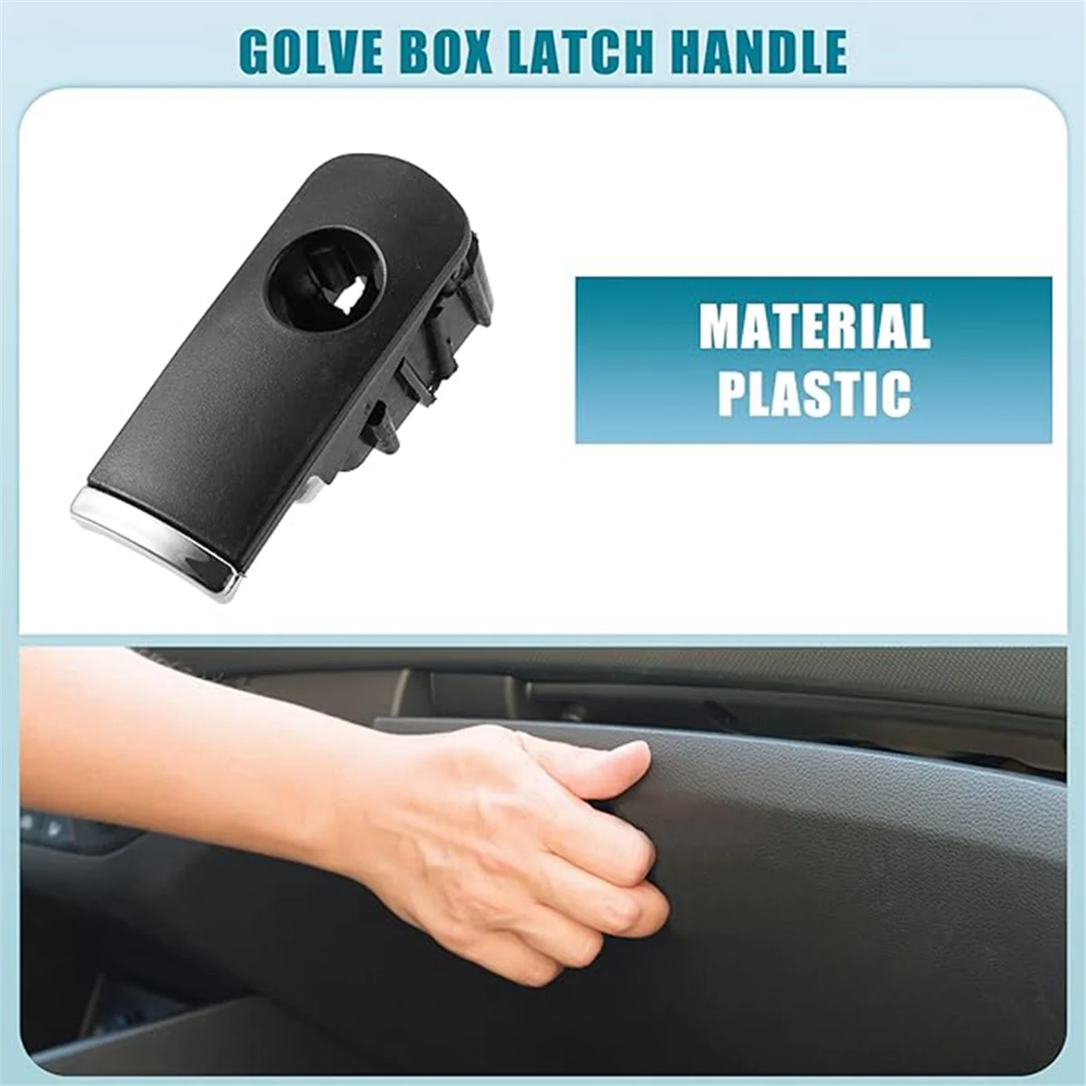 

#567M Car Left-Hand Drive Black Glove Box Lock Lid Handle for Audi (Black)