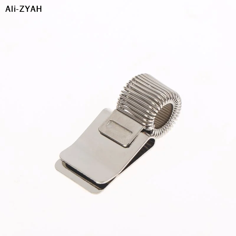 

【A】1Pc 2026 New Telescopic Spring Electroplating Pen Clip Notepad Portable Spring Pen Slot Fixed Stationery Accessories