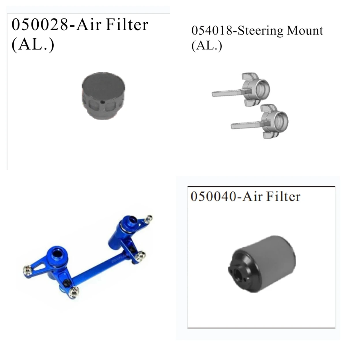 

HSP Accessories 050050 054018 050028 050040 for 1/5 Scale RC Buggy Truck94050 94054