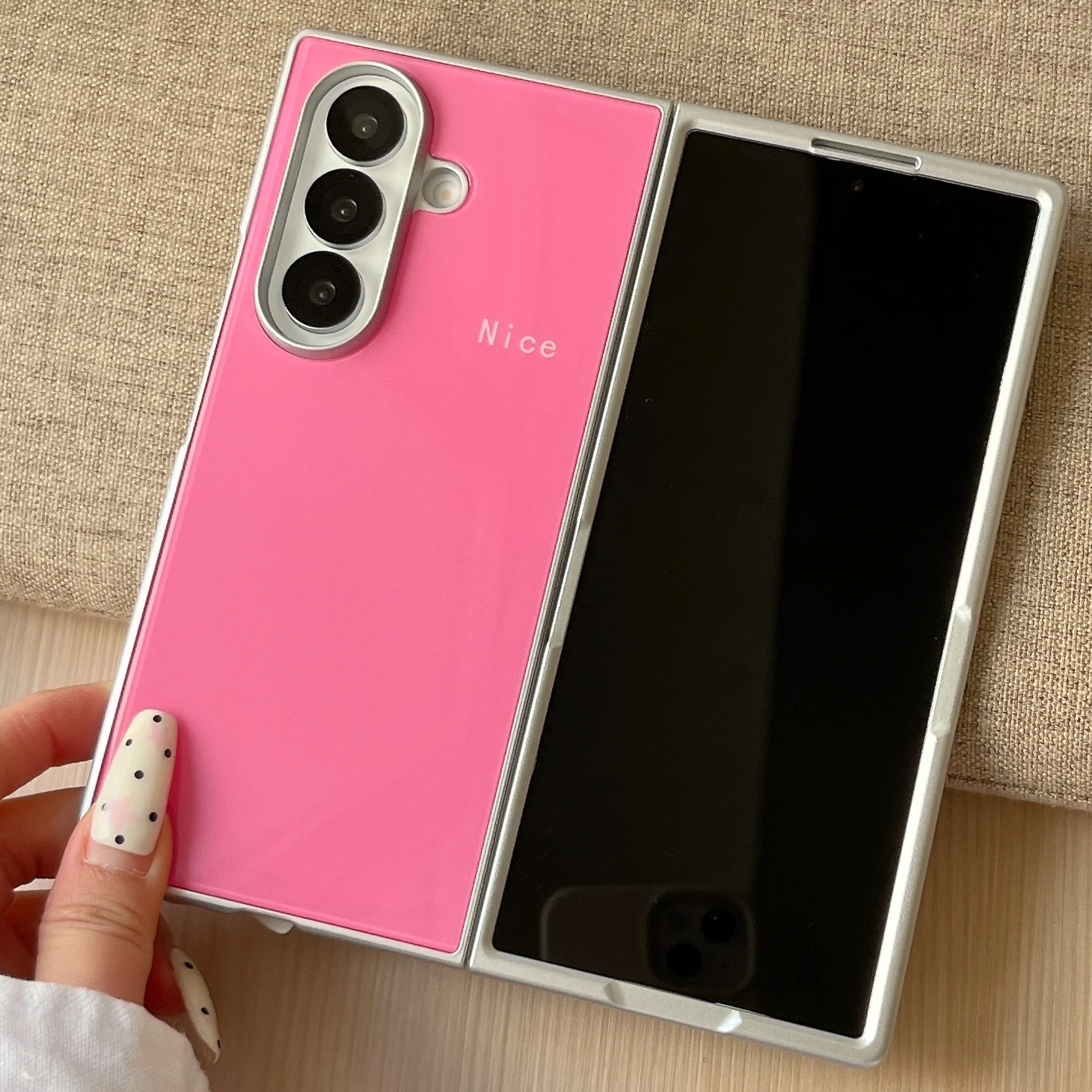 Lovely Candy Color Cover For Samsung Galaxy Z Fold 7 Electroplated Case For Samsung Z Fold 6 zfold5 4 Shockroof Hard Phone Shell