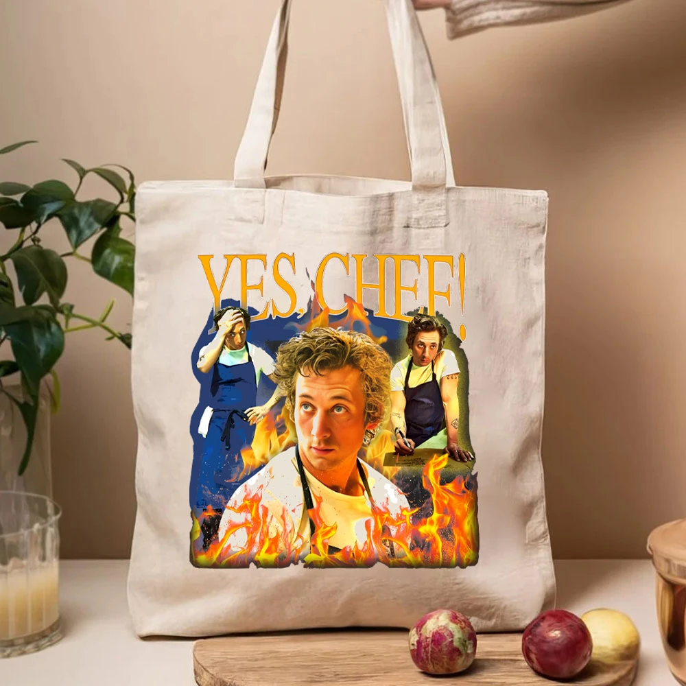 YES CHEF! Tote Bags Homage Women's Handbag TV Show Shopping Bag Richie Gift Original Beef Berf Chicagoland Bear Bags for Women's