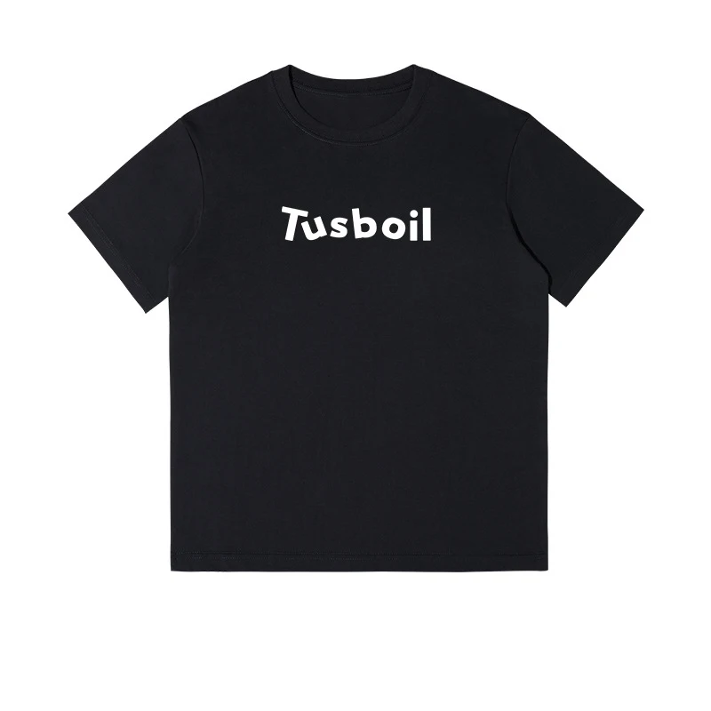 

Summer trend simple letter T-shirt mens pure cotton round neck short-sleeved casual versatile T-shirt