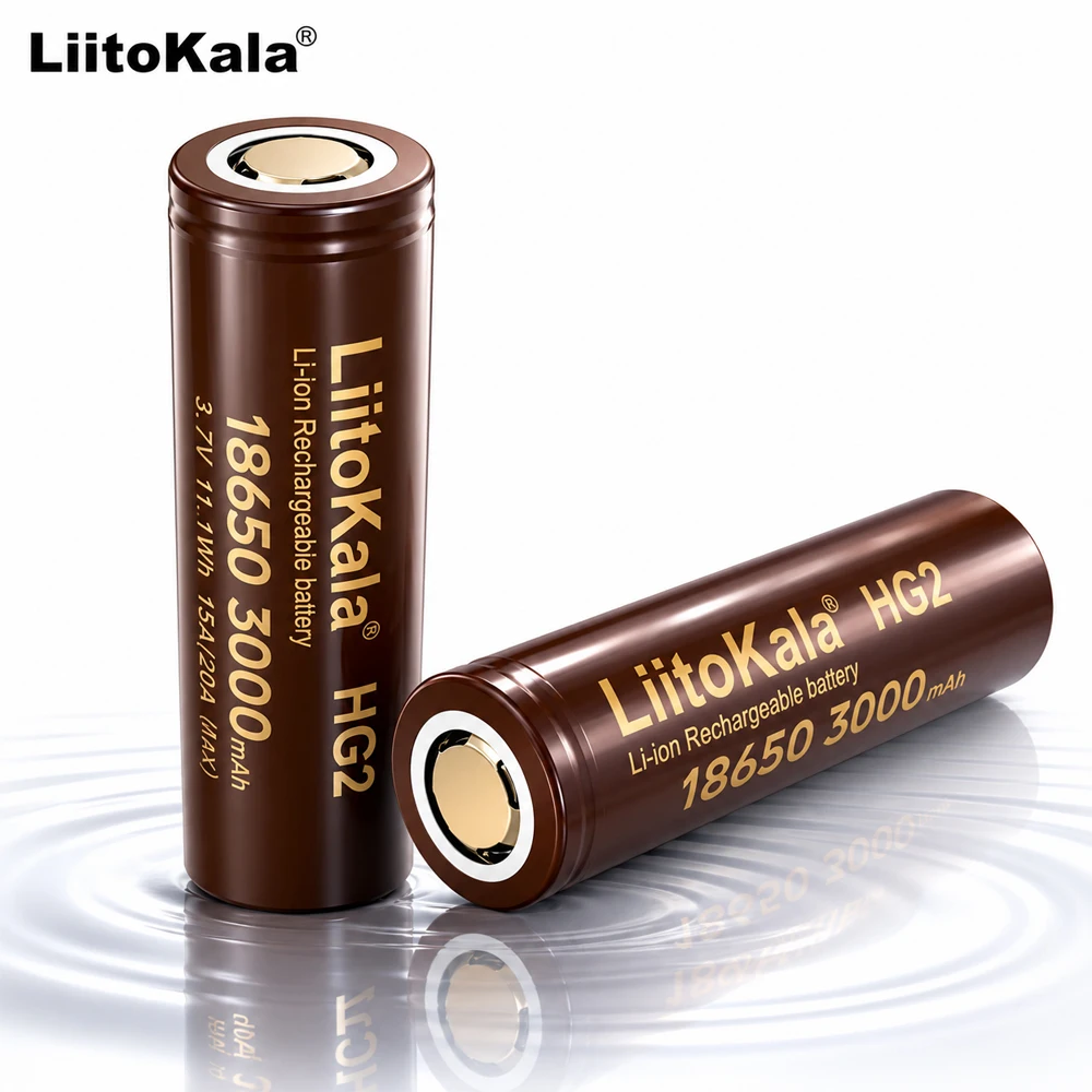 Vape Battery 18650 - LiitoKala 18650 Rechargeable Battery, 3.7V Lithium