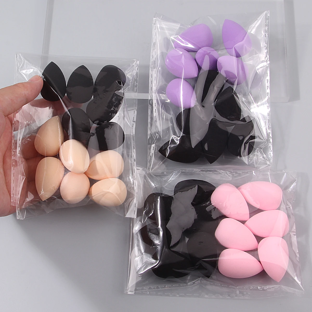 베스트셀러 슈퍼 소프트 미니 메이크업 스펀지 12개, 뷰티 에그, 파우더가 붙지 않음, 물에 노출되면 확대됨, 메이크업 도구