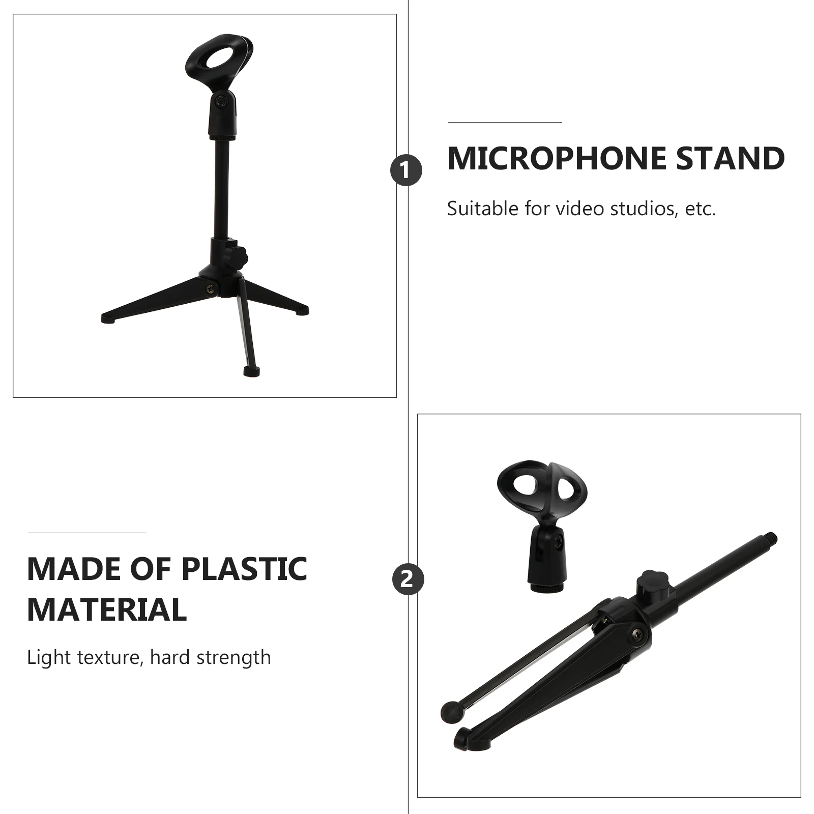

Adjustable Desktop Microphone Stand Portable Mic Holder For Broadcasting Podcasting Studio Recording Flexible Angle Mic Support