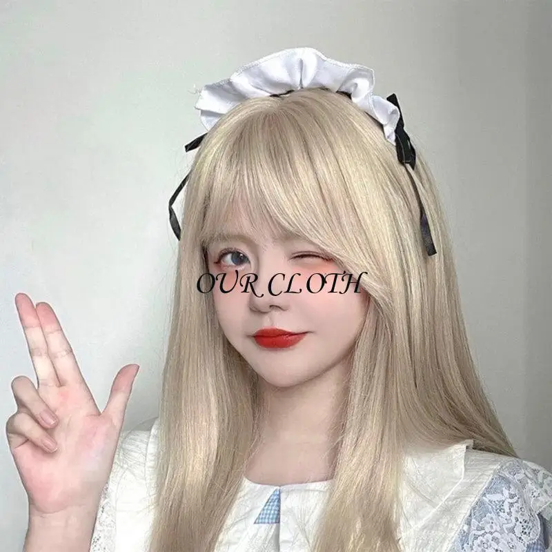 Maid Headpieces Ruffle empregada empregada cabelos decorativos halloween acessório cosplay para mulheres festas
