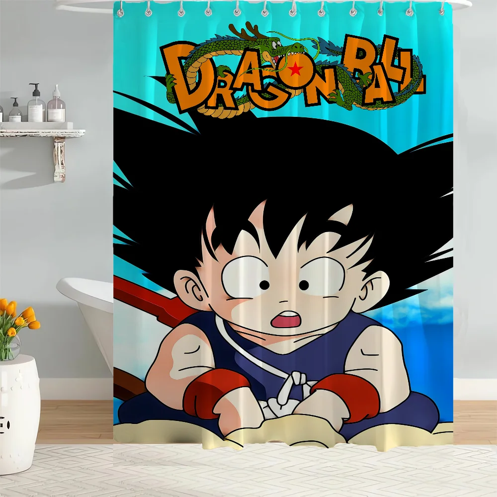 Home Bathroom Shower Curtain Tentacles Dragon Ball Waterproof Shower Curtains Waterproof Bath Curtain and Anti-mold Accessories