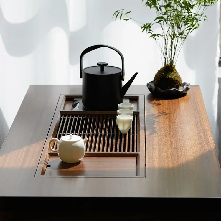 New chinese style solid wood modern simple coffee table kung fu tea table office large board