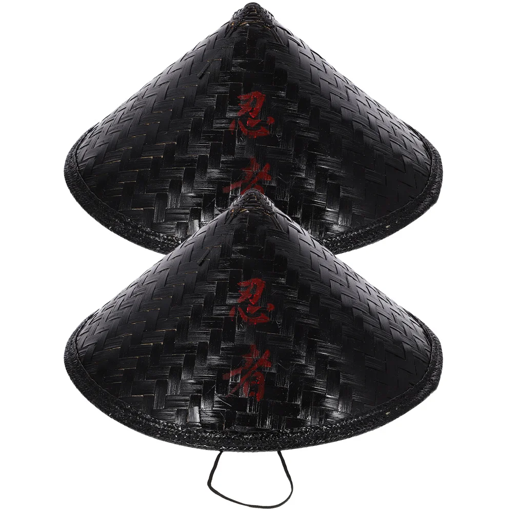 

2 шт. традиционная бамбуковая шляпа в японском стиле для косплея, вечеринки, сценического выступления, шляпа от солнца, элегантная стильная декоративная шляпа для взрослых