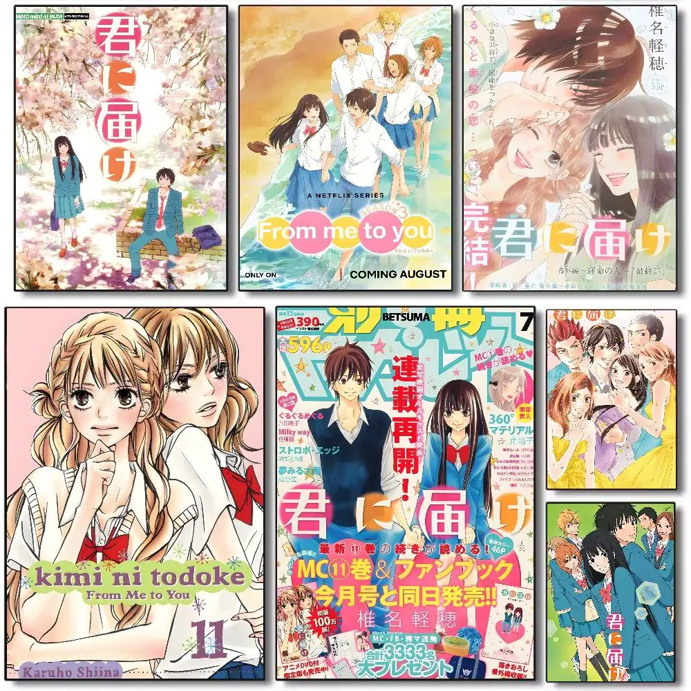 1 Stück Kimi Ni Todoke Anime Poster Kunst HD Leinwand Hochwertiger Ästhetischer Druck Wandkunst für Wohnzimmer Heim-Dekoration