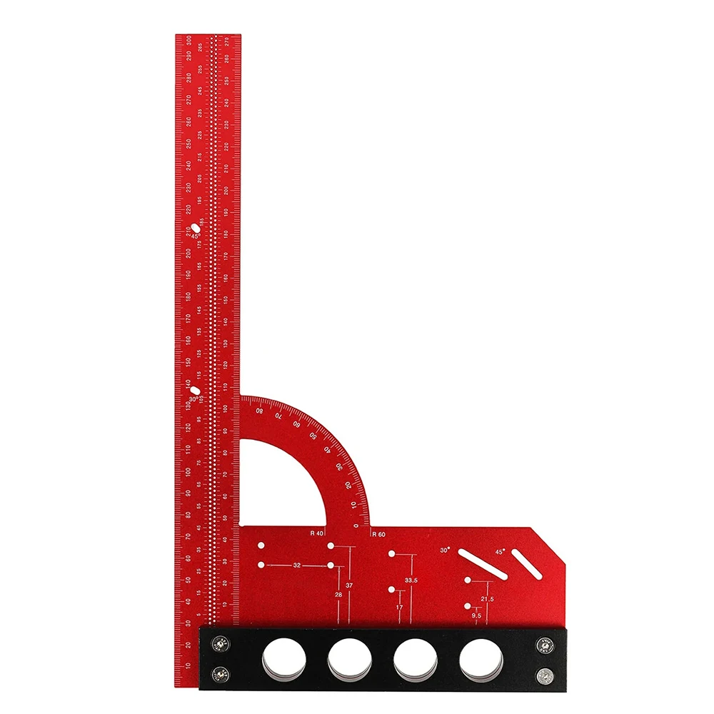 

300mm Universal Angle Ruler Multifunctional Try Square Precision Woodworking Scriber Marking Ruler For Measuring Guide Cutting