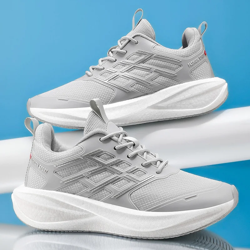

Men Running Shoes Flat Bottomed Non Slip Outdoor Fashion Lace Up Soft Comfort Sports Training Tennis Sneakers for Man