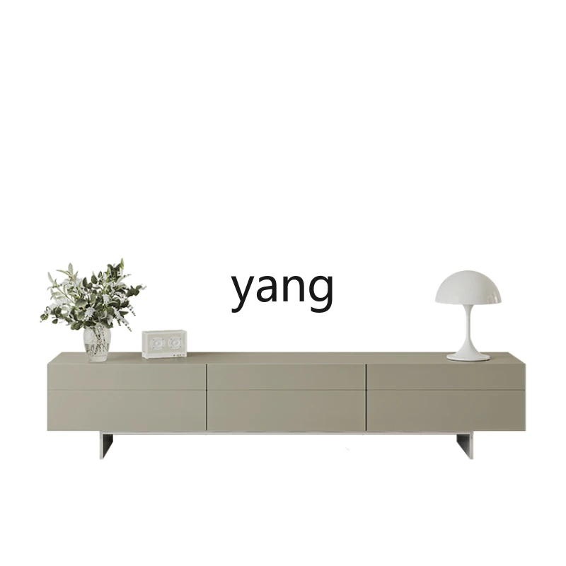 

L'm'm Minimalist TV Cabinet Living Room Modern Minimalist Wall Cabinet Cream Style Coffee Table TV Cabinet Combination