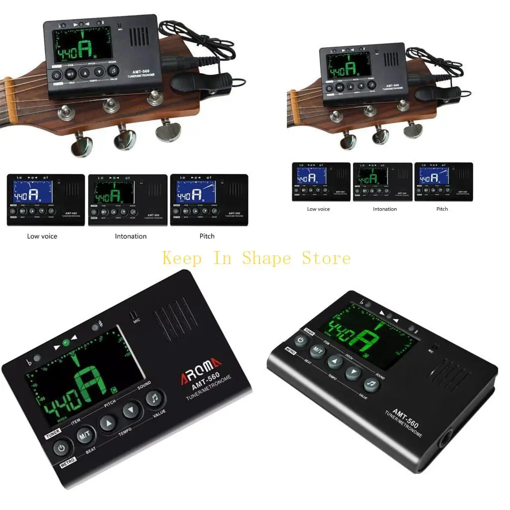 

U1JC Digital Metronome Tuner Tone Generator 3 in 1 Musical Tool Electronics Metronome Guitar Tuner for Bass Violin Ukulele