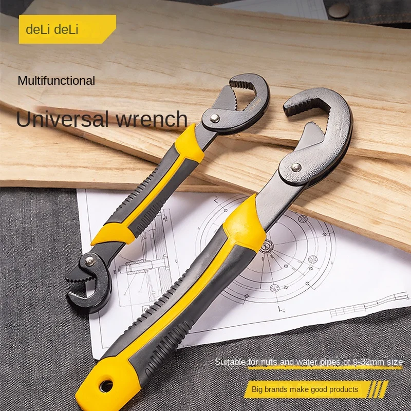Imagem -06 - Deli 14303060 mm Chave de Tubulação Universal Chave Chave de Extremidade Aberta Conjunto de Alta-carbono Aço Snap n Aperto Ferramenta Encanador Multi Mão Ferramenta