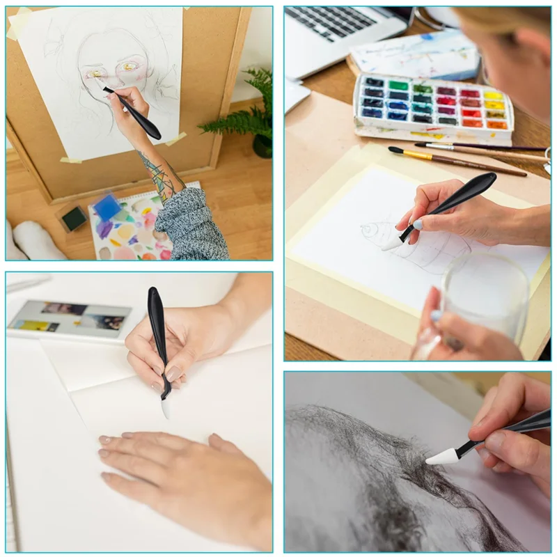 

Мягкие профессиональные художественные смешивающие пеньки для рисования — 40 губчатых салфеток для эффективного мелирования и тенирования