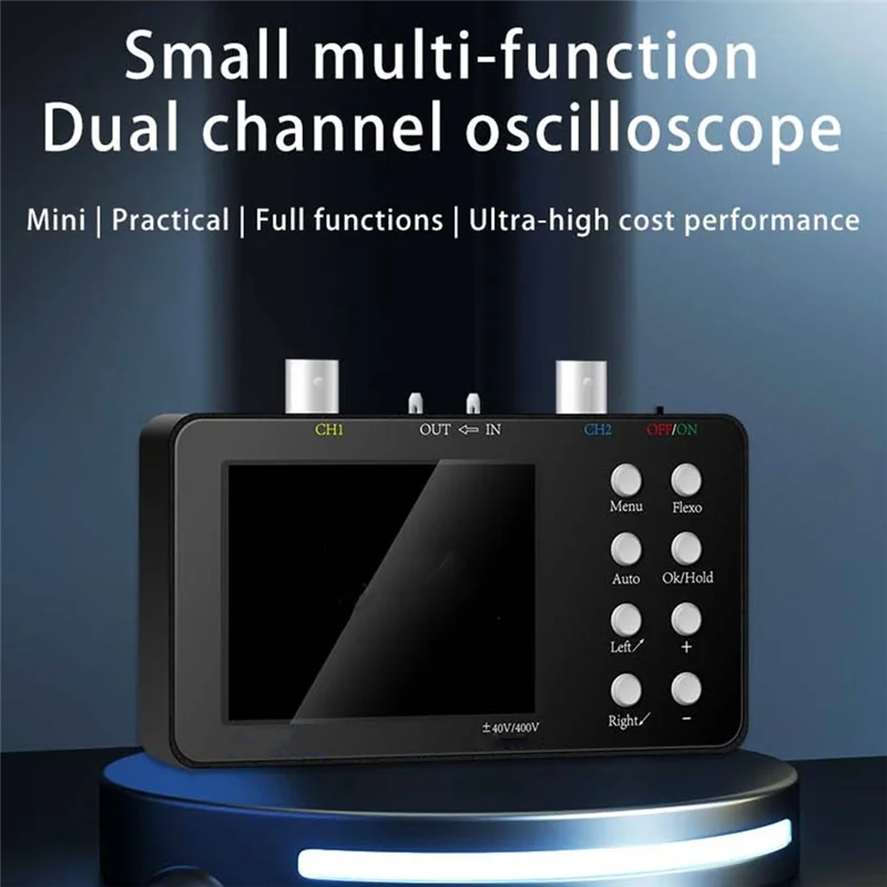 ABRW-Digital Oscilloscope Dual-Channel 50M Sampling Rate 10M Analogue Bandwidth 6A Current Waveform Measurement