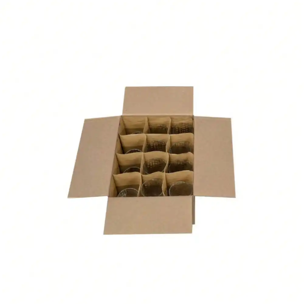 

15" x 11" x 7" Glass Packing Box (2 Pack) for Moving, Wine Glassware Dish Packing Moving Boxes,Cardboard Dividers for Boxes