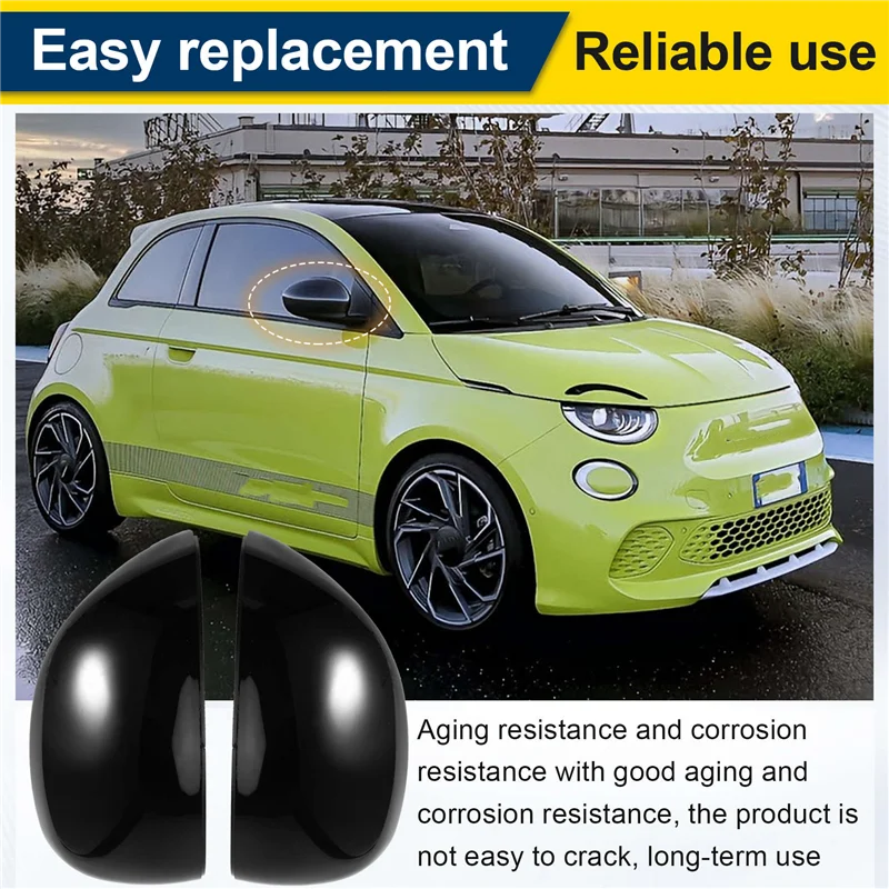 

WO-автомобильное боковое крыло, корпус зеркала заднего вида, крышка бокового зеркала 735452185 735452186 для Fiat 500 2007-2023