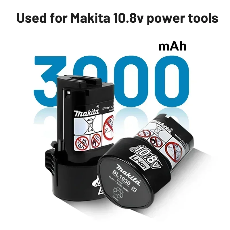 

Оригинальный аккумулятор Makita 10.8v BL1013 BL1020 BL1030, зарядное устройство DF030D Makita 10.8v/12V, замена аккумулятора 10.8v Makita BL1030.
