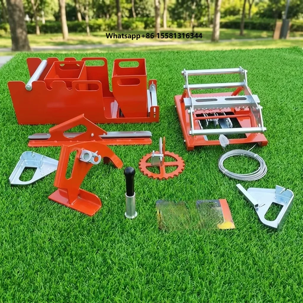 Artificial Grass Installation Tools Turf Seaming Hand Tools Kit for Indoor & Backyard Use 9-Piece Wooden Case Set