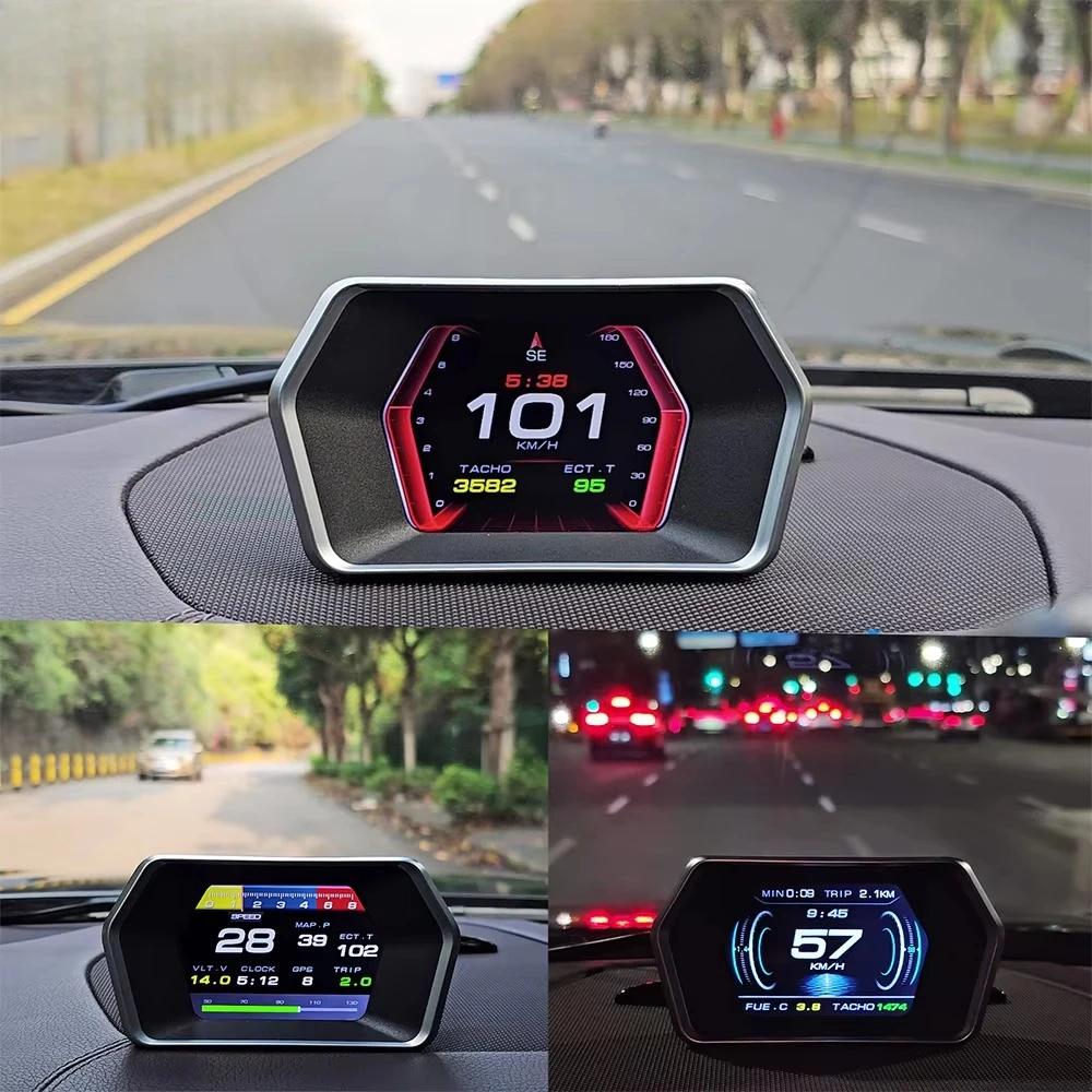 P17 HUD OBD2 GPS คอมพิวเตอร์ติ - Car Hud Head Up Display Gps บทวิจารณ์และราคา